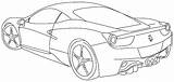 Ferrari Coloring Pages Car Sheet sketch template