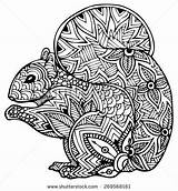 Zentangle Squirrel Mandala Mandalas Ardilla Mosaico Libros Coloriage Roja Prometo Imprime Desestresarte Buena Colorea Nena Corgi sketch template
