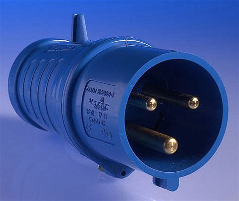 amp  pin plug blue