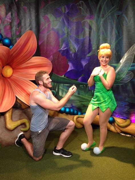 Tinker Bell Guy Proposes To Disney Princesses At Disney