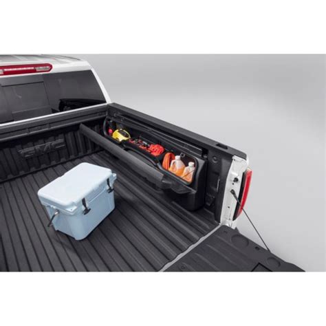 gmc sierra  standard bed passenger side mounted bed storage box  gm parts