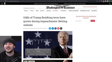 impeachment  failing  horribly  trumps betting odds  increased youtube