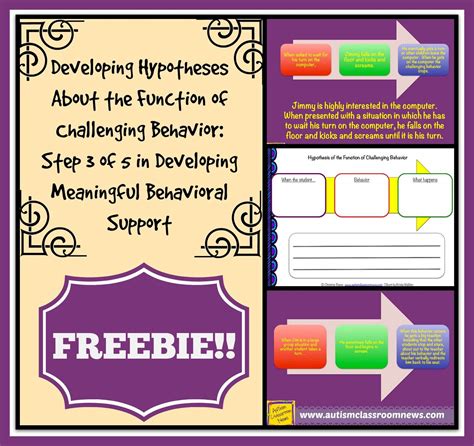developing hypotheses   function  challenging behavior step