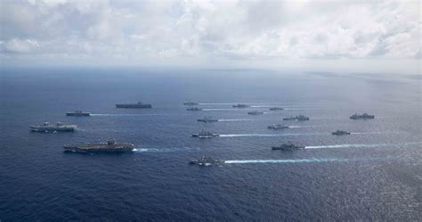 multiple allied carrier strike groups operate    fleet