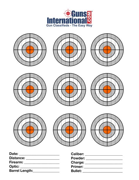 Free Shooting Targets Printable Printable Blank World