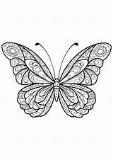 Butterfly Coloring Pages Butterflies Patterns Beautiful Adults Kids Printable Color Adult Simple Children Insects Mandala Colouring Geeksvgs Coloriage Justcolor Easy sketch template