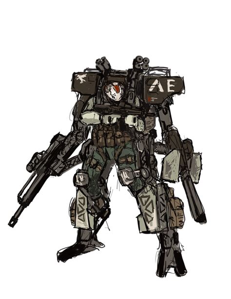 Operator Exoskeleton Sketch By Thedrowningearth On