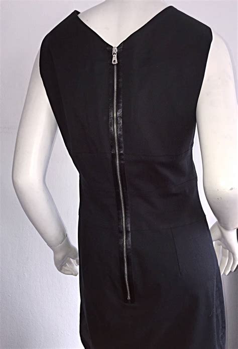 1990s vintage dolce and gabbana little black dress w zipper detail at
