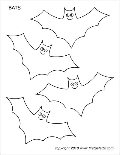 bat template cut  card template