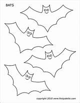Printable Halloween Bats Bat Coloring Pages Templates Cat Cats Firstpalette sketch template