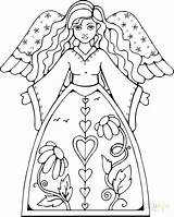 Coloring Pages Angel Beautiful Gabriel Angels Printable Simple Color Cleveland Christmas Print Show Getcolorings Drawing Puzzle Paper sketch template