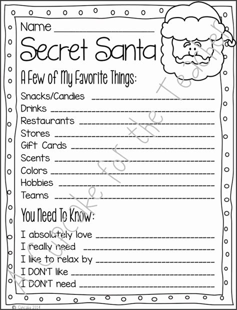 secret santa list printable printable world holiday