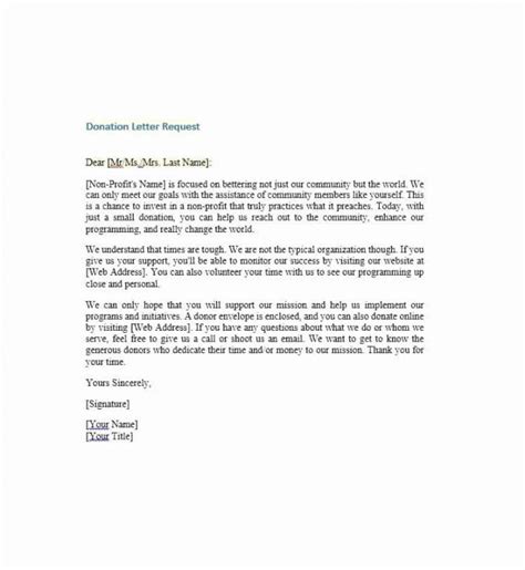 professional    donation letter template excel