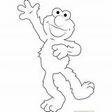 Elmo Muppet Coloring Pages Kids sketch template