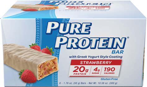pure protein bar strawberry greek yogurt  protein  ct walmartcom