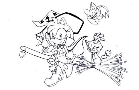 sonic halloween pages coloring pages