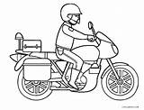 Motorcycle Coloring Pages Police Kids Cool2bkids Printable sketch template