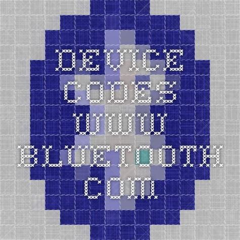 device codes wwwbluetoothcom
