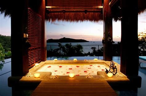Outdoor Bathtub With Candles Home Pinterest Outdoor