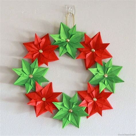 origami wreath origami crafts pinterest