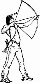 Bow Arrow Indian Arco Indio Con Flecha Illustration Publicdomainpictures sketch template