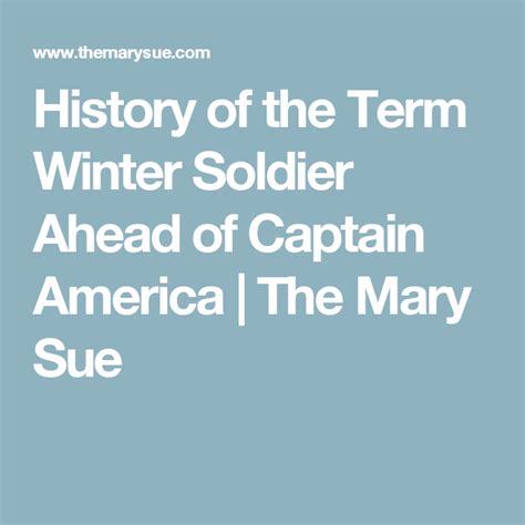 learn the history of the term “winter soldier” and why ed