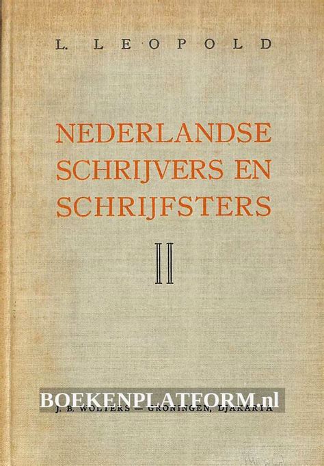 nederlandse schrijvers en schrijfsters ii boekenplatformnl