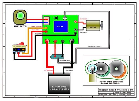 razor electric bike wiring diagram clipart