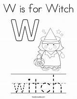 Witch Coloring Pages Twistynoodle Letter Preschool Worksheets Noodle Halloween Built California Usa Print Kids sketch template