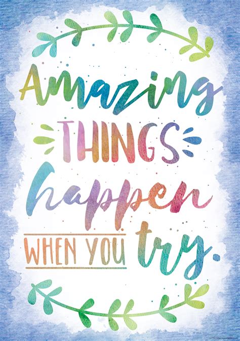 amazing things happen when you try positive poster tcr7559 teacher