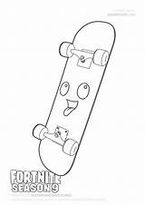 Skateboard Fortnitebattleroyale Kolorowanki Bronie Blings Skateb Zapisano sketch template