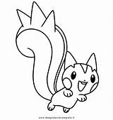 Pachirisu Coloring Pokemon Pages Getcolorings Coloriage sketch template
