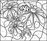 Camomile Zahlen Colouring Ausmalbilder Mosaik Spring Designlooter Coloritbynumbers sketch template