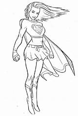 Superwoman Supergirl sketch template