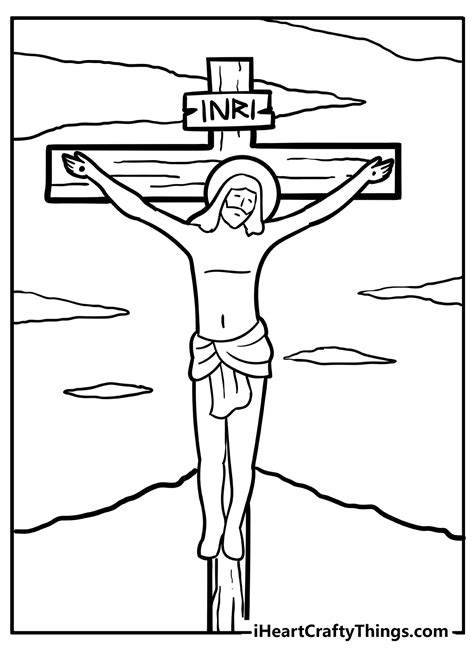 coloring pages jesus   cross