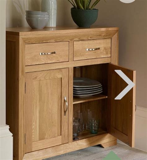bevel natural solid oak small sideboard home kitchen furniture
