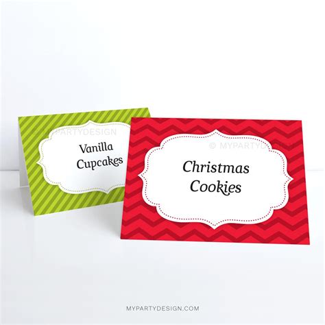 printable christmas food labels  party design