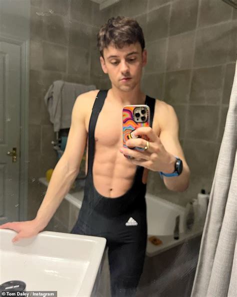 tom daley showcases his toned abs in a leotard ahead of his red nose