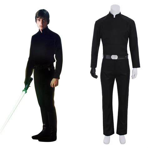 star wars return   jedi cosplay luke skywalker costume black suit outfits adult men