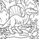 Spinosaurus sketch template