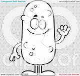 Pickle Coloring Cartoon Waving Mascot Pages Rugrats Pickles Outlined Vector Thoman Cory Tommy Jar Illustration Surprise Transparent Printable Stock Background sketch template