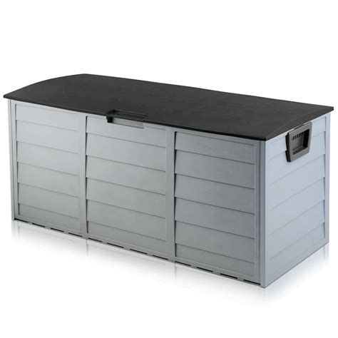 black outdoor storage box  large capacity waterproof lockable