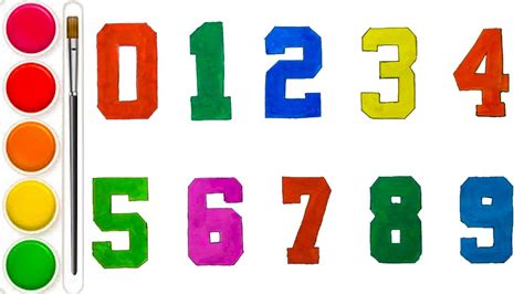 numbers coloring page numbers coloring  kids numbers colouring