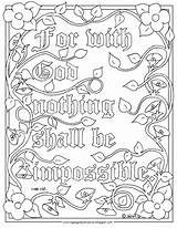 Kjv Impossible Shall Coloringpagesbymradron Votd Colouring sketch template