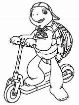 Coloring Pages Franklin Turtle Scooter Ride Choose Board Stunning Getdrawings sketch template
