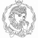 Aries Coloring Pages Zodiac Mandalas Para Colouring Color Adult Colorear Signs Fairy Beauty Pintar Printable Sheets Arte Dibujos Literatura Wicca sketch template