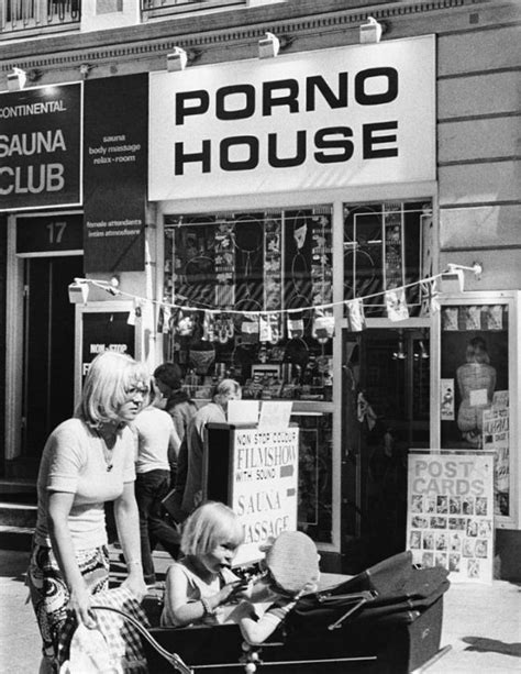 Street Scene Showing A Sex Shop And Massage Parlour Titled Porno House