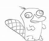 Perry Platypus Coloring Pages Drawing Sketch Getdrawings Line Printable Popular Paintingvalley Library Clipart Tubing sketch template