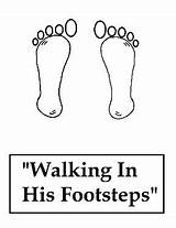Footsteps Coloring School Sunday Walking Flip Flop His Lesson Kids Church Plan Craft Designlooter 374px 14kb sketch template