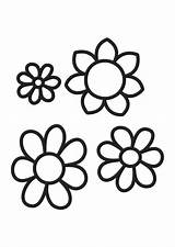 Coloring Flowers Large sketch template